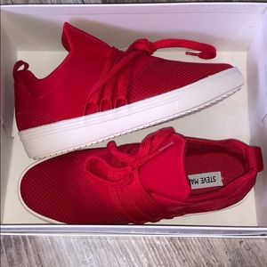 steve madden red lancer sneaker